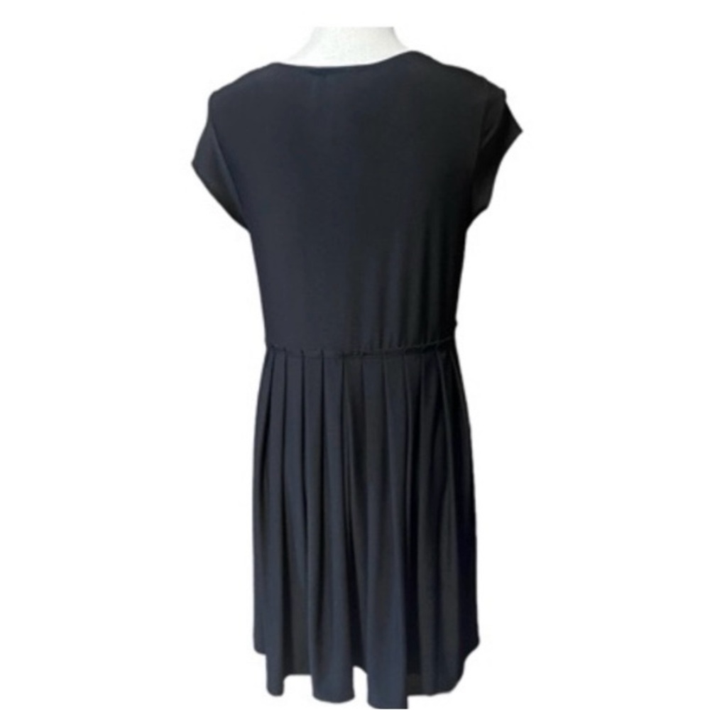 White House Black Market Black Pleated Dress NWT - Picture 3 of 5